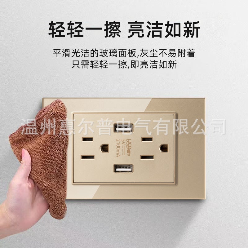 118 American Standard American Standard Thai Thai Usb Household Type-C Fast Charging Usb Six-Hole Concused Socket - Image 4