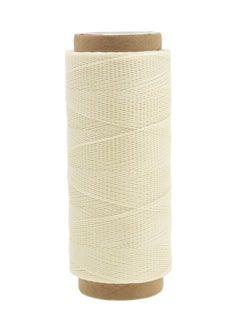 Generic Waxed Thread Round Leather Sewing Thread - Polyester Wax Thread for Leather Craft Sewing Bookbinding by Mandala Crafts 0.45mm 219 Yards Natural  - Image 1