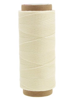 Generic Waxed Thread Round Leather Sewing Thread - Polyester Wax Thread for Leather Craft Sewing Bookbinding by Mandala Crafts 0.45mm 219 Yards Natural  - Image 2