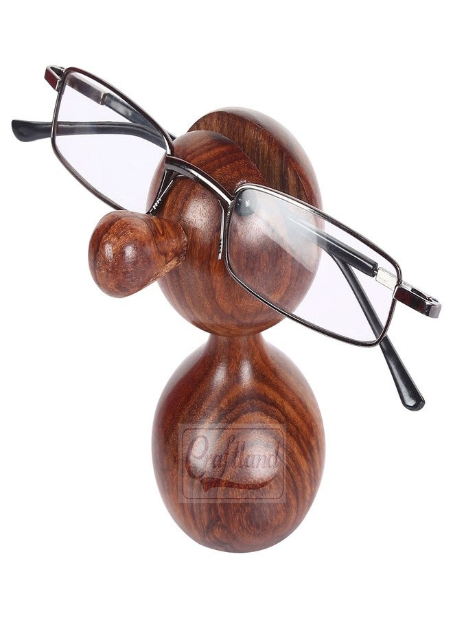 Craftland Wood Doll Shaped Spectacle Holder Stand (Brown, 2 x 2 x 3.5 Inches) - Image 1
