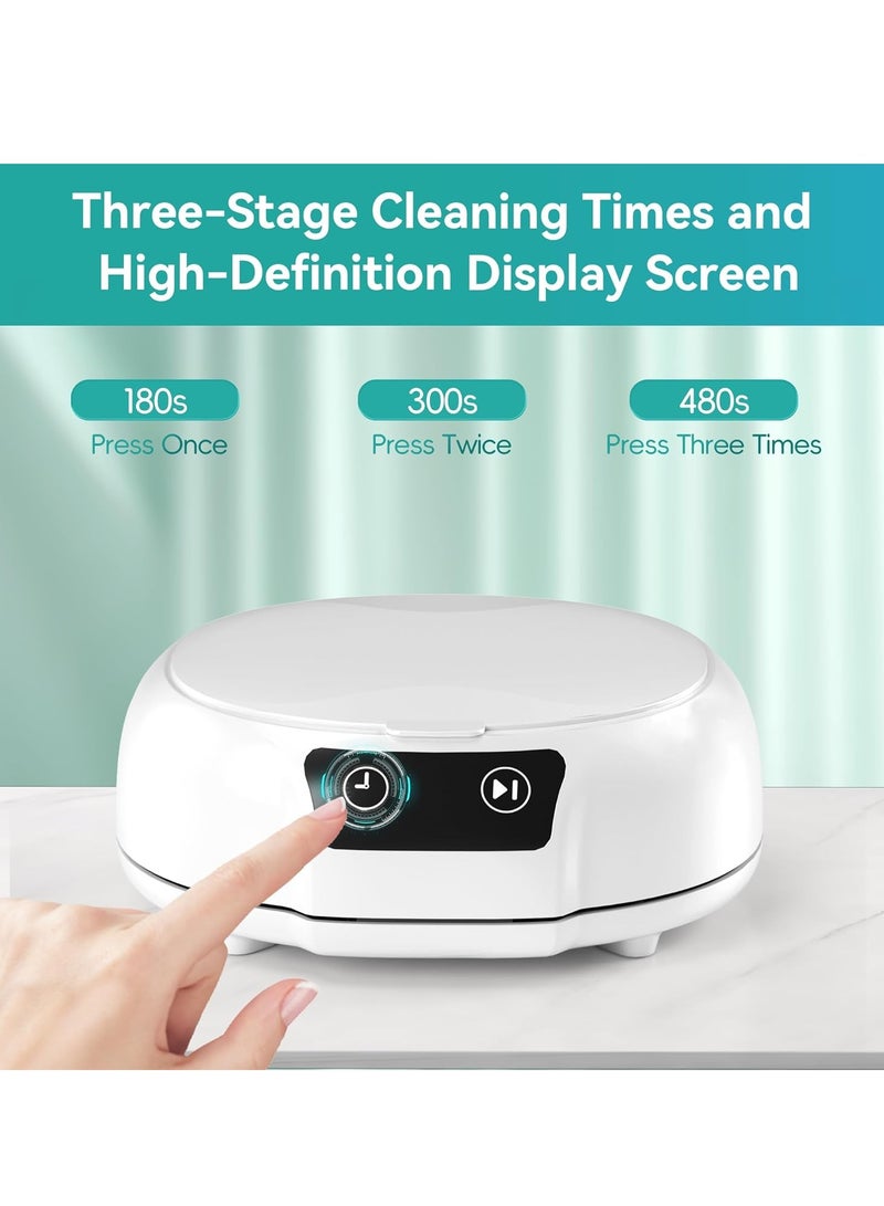 KASTWAVE Ultrasonic Jewelry Cleaner, 48 Khz Retainer Cleaner Machine, Portable Sonic Jewelry Cleaner Machine Clean Pod for Dentures, Jewelry, Rings, Glasses, Combs, Earrings, Retainers, Dental Tools, 24.5 Oz - Image 4