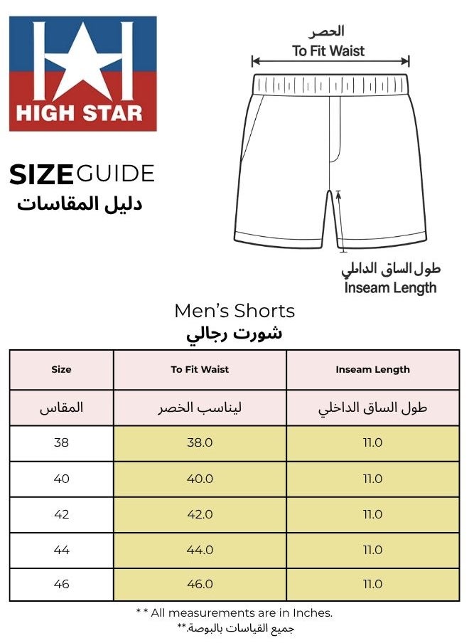HIGH STAR Men's Indigo 100% Cotton Solid Knee Length Denim Cargo Relaxed Shorts  - Image 4