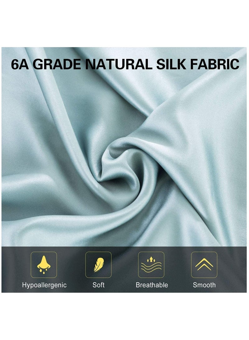 LIMOS Mulberry Silk Pillowcase for Hair and Skin, Soft Breathable(Blue 48cm*74cm)  - Image 3