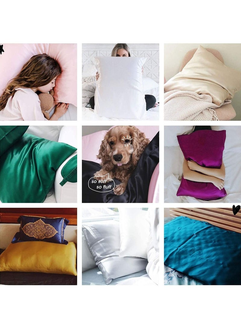 LIMOS Mulberry Silk Pillowcase for Hair and Skin, Soft Breathable(Blue 48cm*74cm)  - Image 5