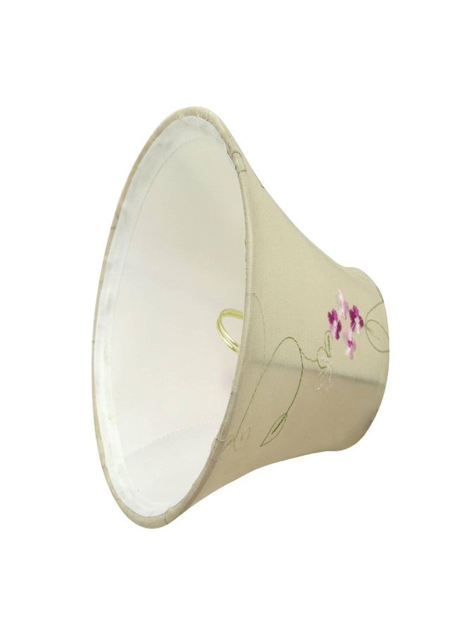 Aspen Creative Corporation 30055-2A Small Bell Shape Chandelier Clip-On Lamp Shade Set (2 Pack), Transitional Design in Apricot, 6" Bottom Width (3" x 6" x 5") - Image 4