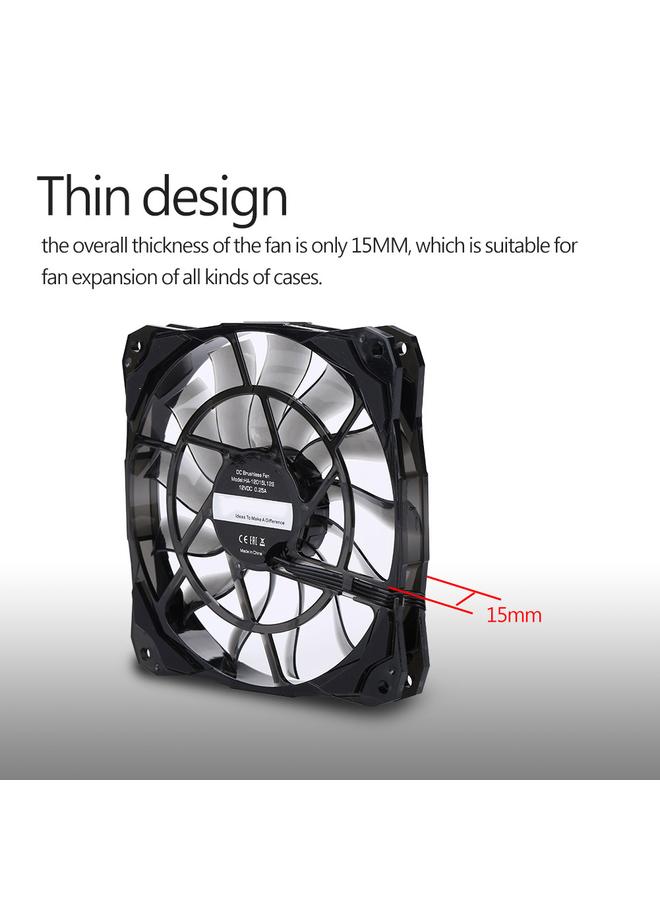 For ID-COOLING No 12015 12cm Thin Fan Height 12cm PWM Fans CPU Cooling Fan Temperature Control