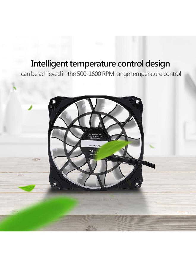For ID-COOLING No 12015 12cm Thin Fan Height 12cm PWM Fans CPU Cooling Fan Temperature Control