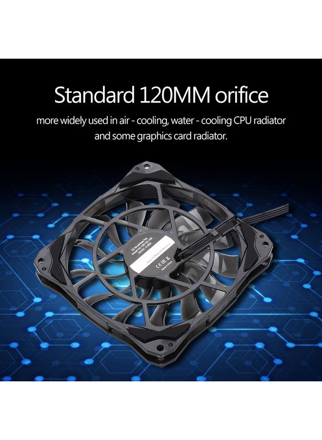 For ID-COOLING No 12015 12cm Thin Fan Height 12cm PWM Fans CPU Cooling Fan Temperature Control