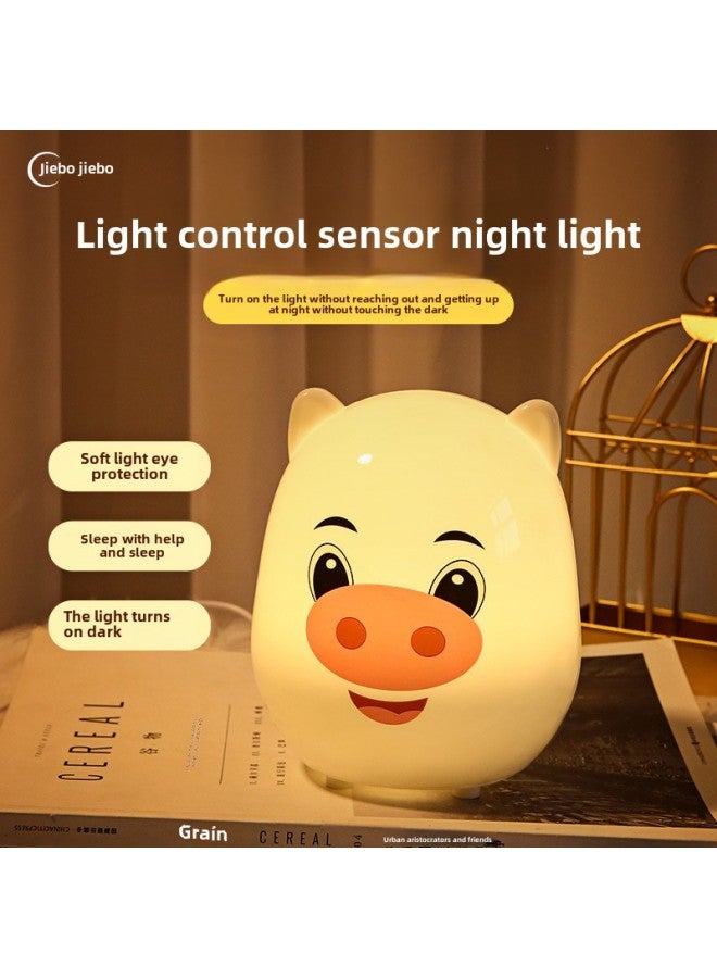 Smart Voice Nightlight Home Bedroom Sleep Bedside Baby Feeding Voice-Controlled Led Light Special Eye Protection For Lazy People-Color:1 Pack  + Soft Light Eye Protection + Multi-level Dimming + No Networking Required - Image 3