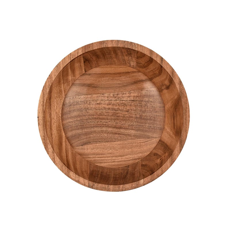 Kaizen Casa Fruit Bowl Acacia Wood Serving Wooden Bowls For DÃ©cor Decorative Bowl for Veggies, Fruits Handmade Wooden Serving Bowl (7" X 7" X 3") - Image 3