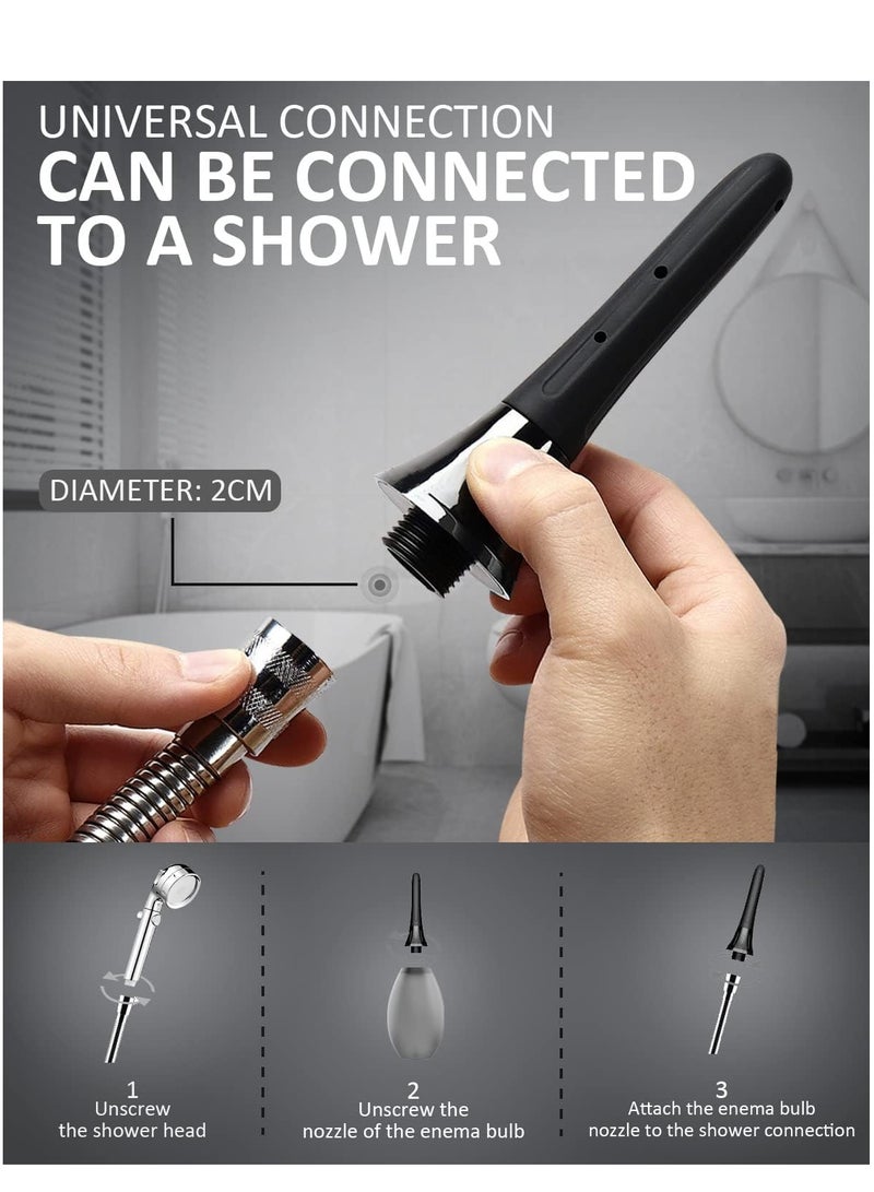 general Enema Douche Anti Back-Flow, Douche Connected to Shower Hole,Enema Bulb with 7 Spouts, Reusable Cleaner kit for Men Women - Image 2