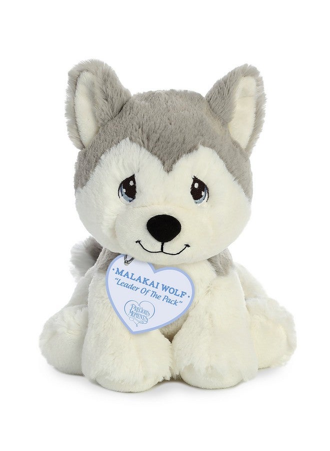 Aurora® Inspirational Precious Moments™ Malakai Wolf Stuffed Animal - Cherished Memories - Enduring Comfort - Gray 8.5 Inches - Image 1