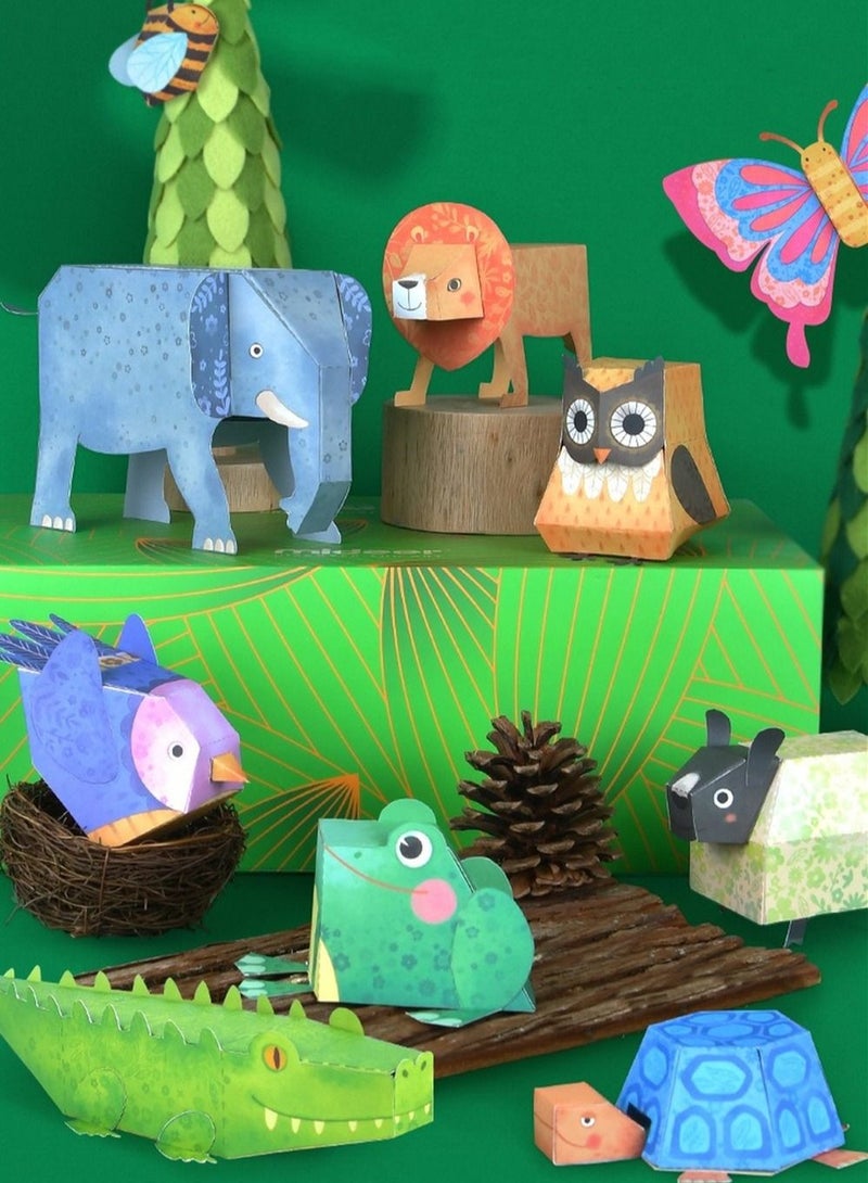 دبليو أيه أو كي أن ألعاب مصنوعة يدويا من الورق يمكن تجميعها في نماذج حيوانية مختلفة - Image 3