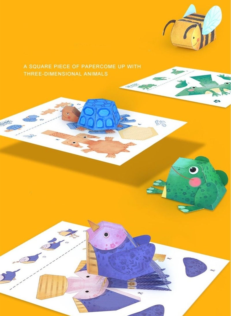 دبليو أيه أو كي أن ألعاب مصنوعة يدويا من الورق يمكن تجميعها في نماذج حيوانية مختلفة - Image 5