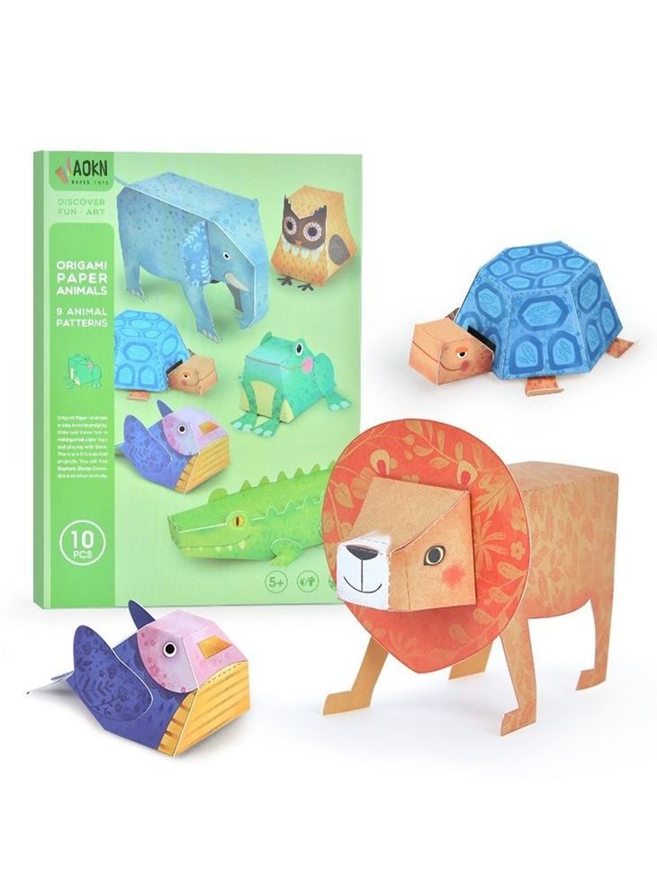 دبليو أيه أو كي أن ألعاب مصنوعة يدويا من الورق يمكن تجميعها في نماذج حيوانية مختلفة - Image 2