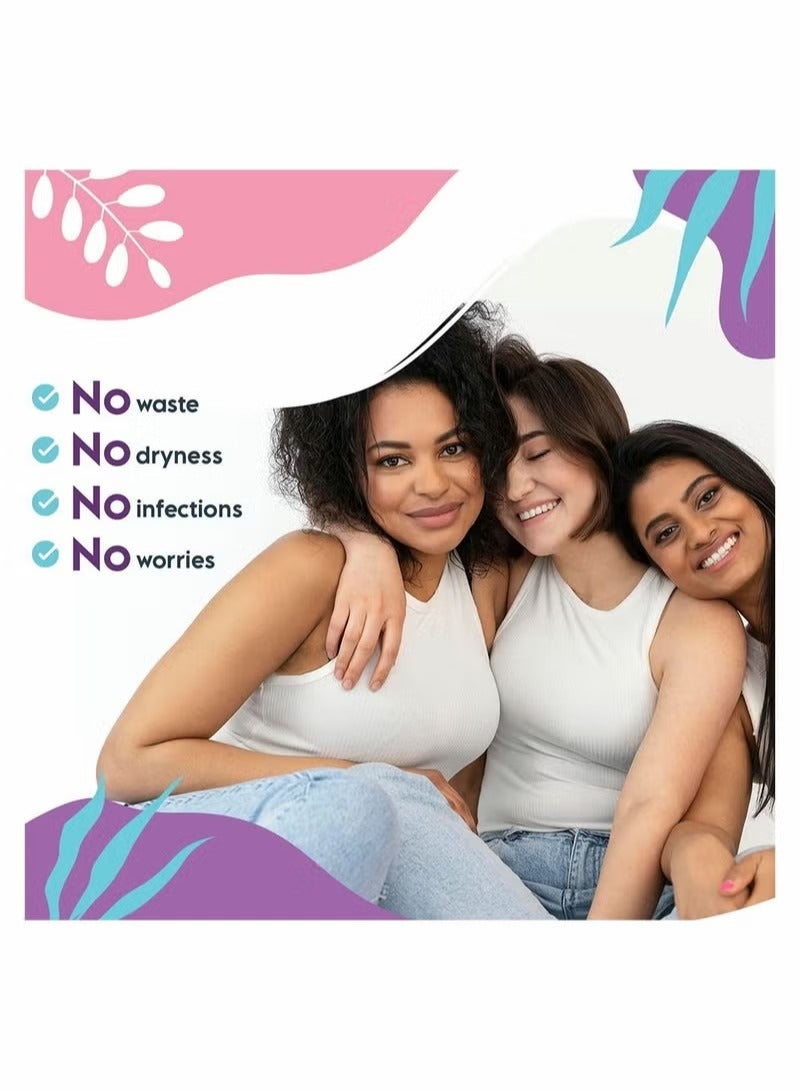 Soft Menstrual Cup Set Small and Large Reusable Silicone Flexible Foldable Sterilizable Comfortable Tampon Alternative Up to Twelve Hours Wear Easy to Clean - Image 3