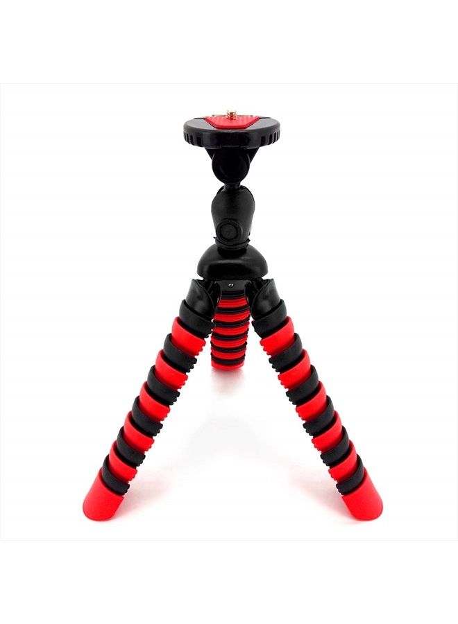 eCostConnection 12" Inch Tripod w/Flexible Spider Disc Legs with Quick Release Plate and Bubble Level for All Cameras + eCostConnection Microfiber Cloth - Image 3