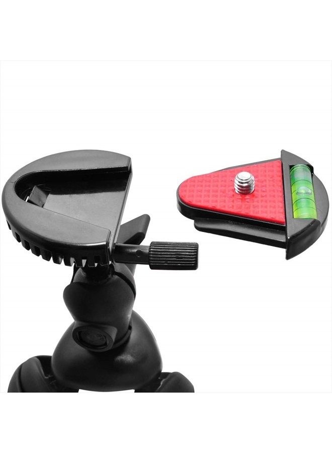 eCostConnection 12" Inch Tripod w/Flexible Spider Disc Legs with Quick Release Plate and Bubble Level for All Cameras + eCostConnection Microfiber Cloth - Image 2