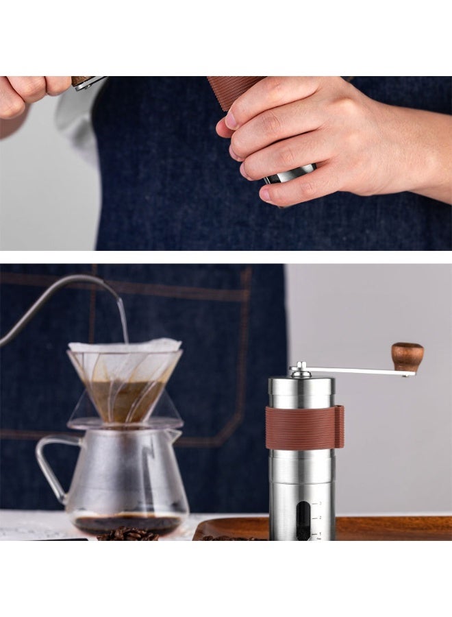 NexusTek Manual Coffee Grinder – Precision & Even Grinding, Adjustable Grind Size, Stainless Steel Portable Mill, Detachable & Washable, Home, Office, Travel Use - Image 5