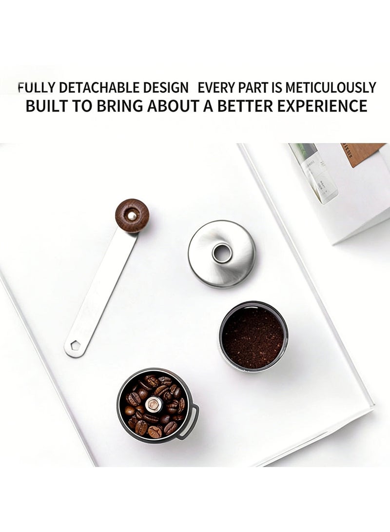 NexusTek Manual Coffee Grinder – Precision & Even Grinding, Adjustable Grind Size, Stainless Steel Portable Mill, Detachable & Washable, Home, Office, Travel Use - Image 3