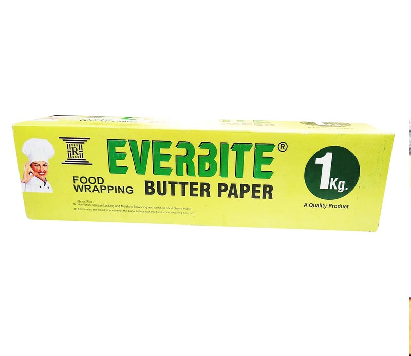 Everbite Everbite Wrap On Imported Oil Proof Butter Paper Roll for Roti Premium 100 Food Grade Butter Paper Roll Used for Roti Wrapping Baking NonStick Parchment Paper Standard  - Image 1