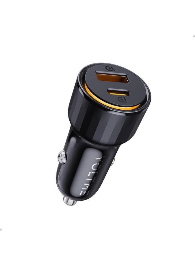 VOLTME USB C Cigarette Lighter 48W 2-in-1 Black Car Charger 48W Fast Charger USB C PD/QC 3.0 Cigarette Lighter Compatible with Phone, Tablet, Pixel, Samsung S22/S23 - Image 1