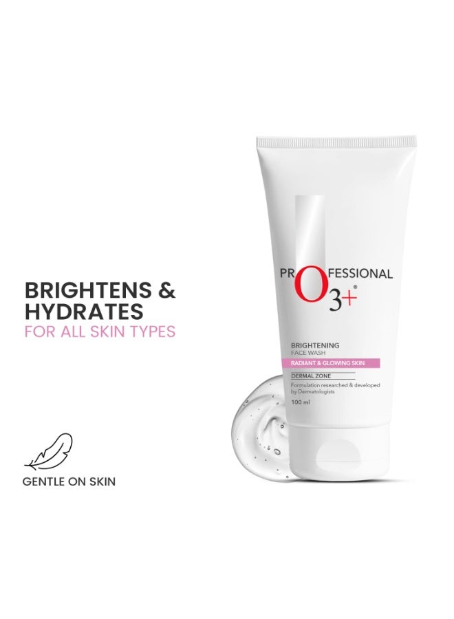 O3+ Brightening Face Wash 100ml with Cucumber & Aloe Vera Extract for Men and Women - Provides Smoother, Brighter and Even Toned Complexion | All Skin Types - Image 4