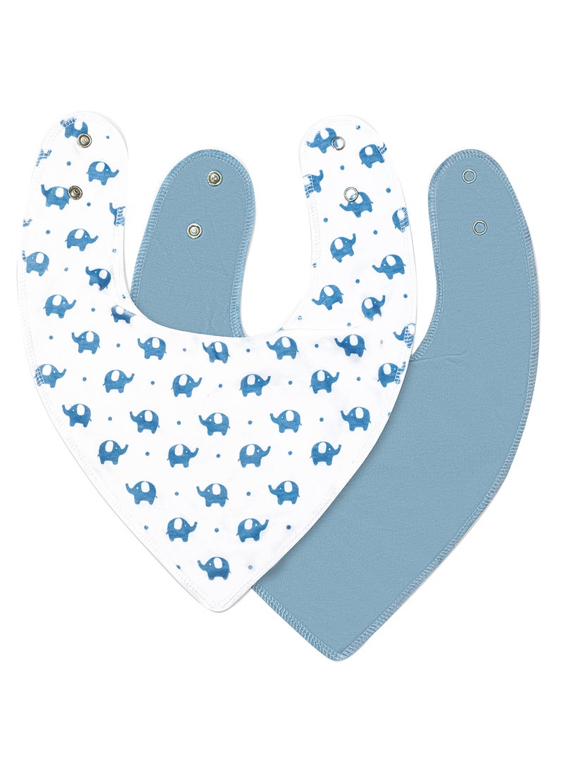 Moon Pack Of 2 Bandana Bibs Regular (Organic) - Image 1