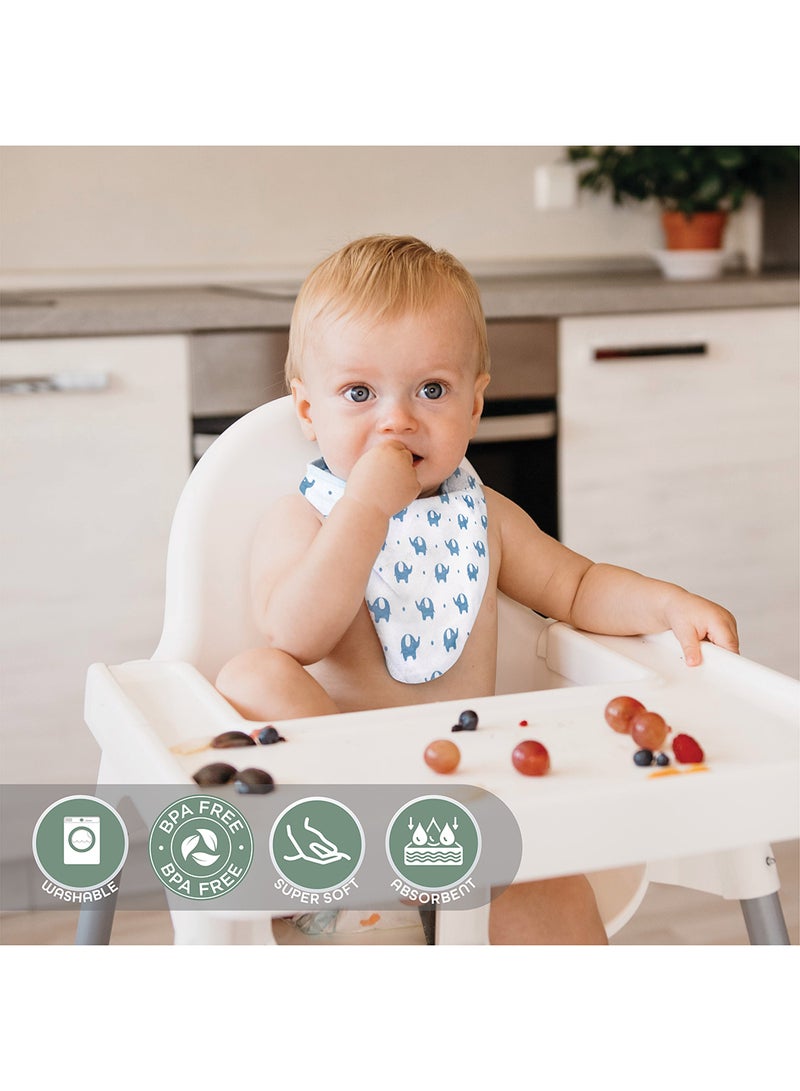 Moon Pack Of 2 Bandana Bibs Regular (Organic) - Image 4
