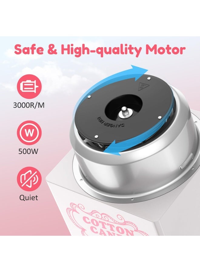 LBMT Cotton Candy Machine, Mini Cotton Candy Maker Machine for Kids with Sugar Scoop, Easy & Safe to Use, Pink Vintage Portable Candy Floss Maker for Birthday, Home, Party Gatherings Gifts - Image 3
