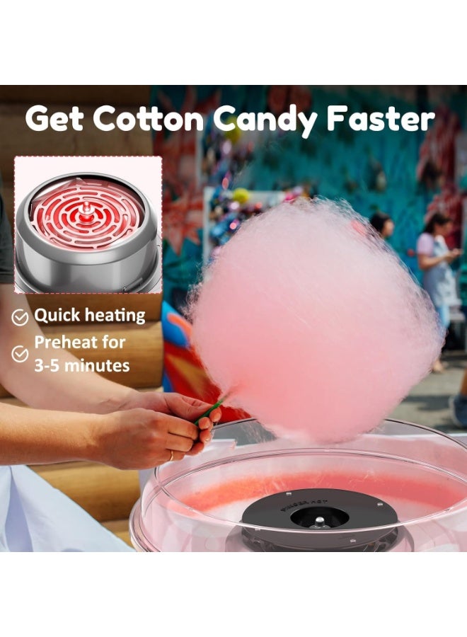 LBMT Cotton Candy Machine, Mini Cotton Candy Maker Machine for Kids with Sugar Scoop, Easy & Safe to Use, Pink Vintage Portable Candy Floss Maker for Birthday, Home, Party Gatherings Gifts - Image 2