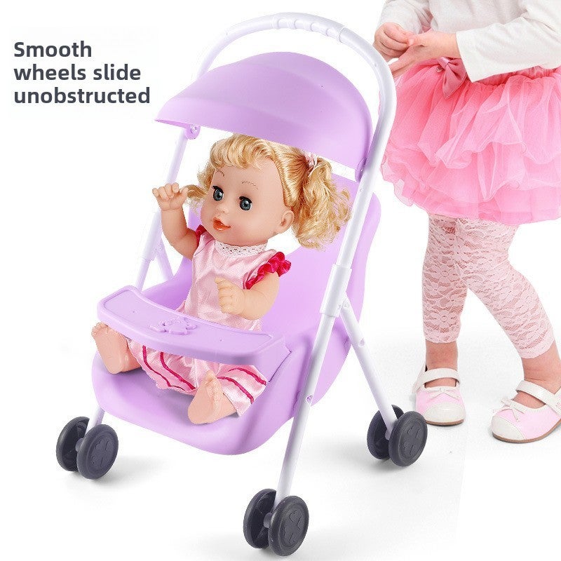 Plastic Shopping Cart Toy: Grass Green, Sturdy Durable Construction - Realistic Design Educational Toy for Children Aged 0-3 Years, Girls - Image 2