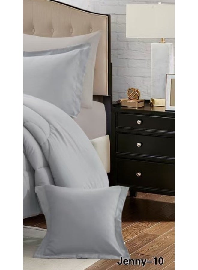 مينجلي طقم لحاف نفرين فندقي ساده ذو طابع وجهين ليمنحك النومه المثالية من خامه المايكروفايبر مقاس ٢٣٠*٢٥٠سم - Image 4