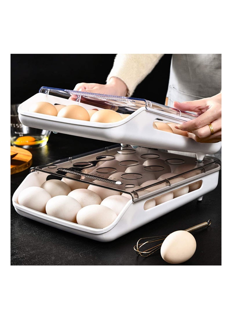 Arabest - Refrigerator Automatic Rolling Egg Rack, Egg Storage Box - Image 1
