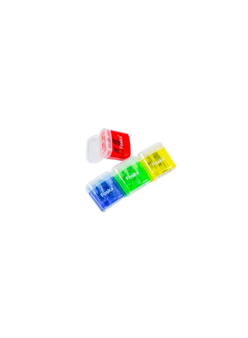 FOSKA 2-Hole Pencil Sharpeners - 1 Pc - Image 1
