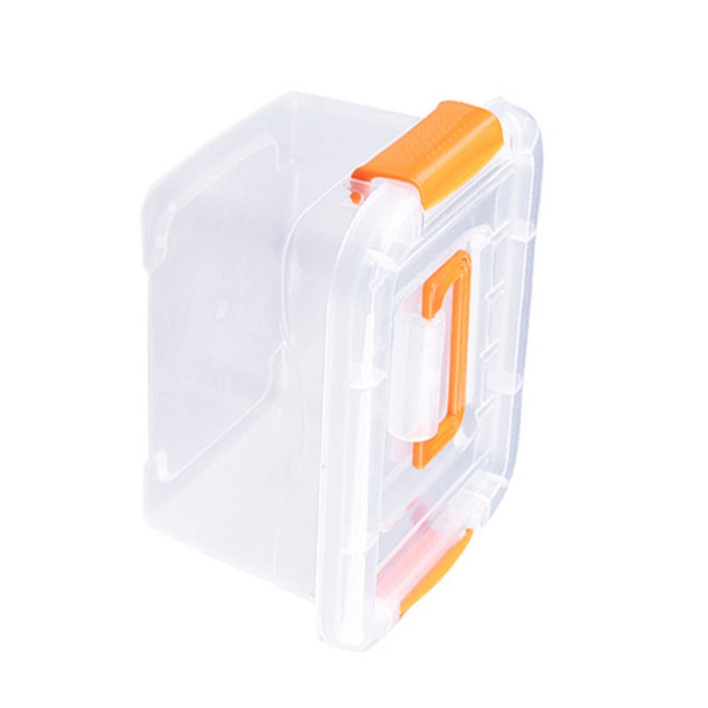 Clear Plastic Storage Bin: 39.4x15.7x0.1In Secure Latching Lid - Portable Lightweight Construction for Home Organization On-the-Go Use - Image 2