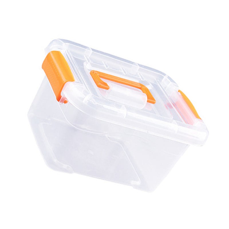 Clear Plastic Storage Bin: 39.4x15.7x0.1In Secure Latching Lid - Portable Lightweight Construction for Home Organization On-the-Go Use - Image 4