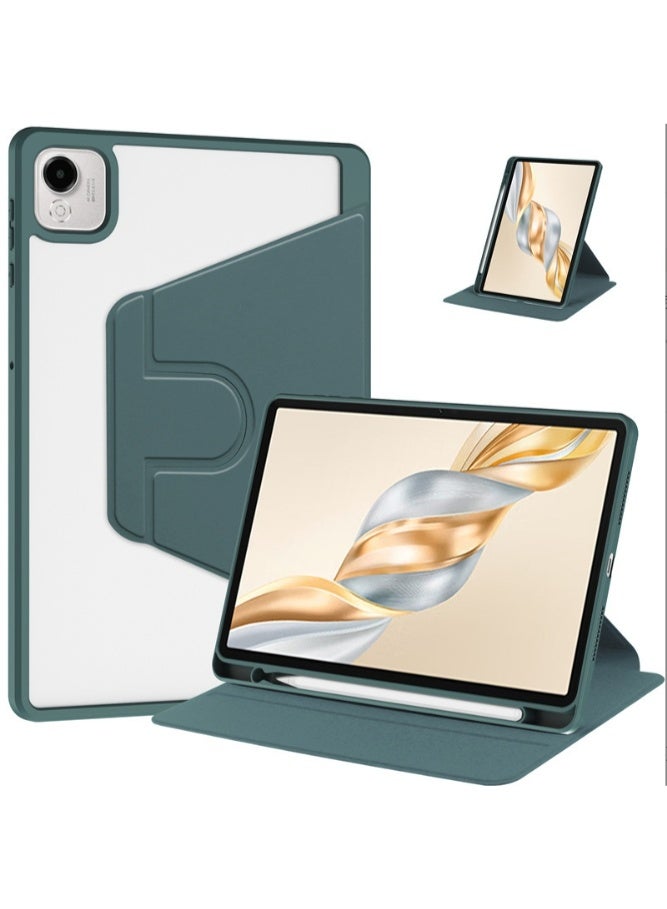 إغرين99 for Honor Pad X9a 11.5 بوصة غطاء الحالة,حالة الحماية اللوحية, الاكريليك 360 درجة تصميم الدوار, تلقائي الاستيقاظ / النوم, جلد ناعم, أخضر - Image 1