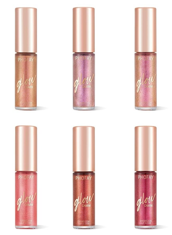 PHOFAY MAKE UP, Moisturizing, Intense Shine & Subtle Pearl Shimmer Lip Gloss, Ultra-Glossy Pearlescent Lip Gloss, Pink Adventure Vegan Formula, Oversized Brush for Eye-Catching 3D Glow - Image 1