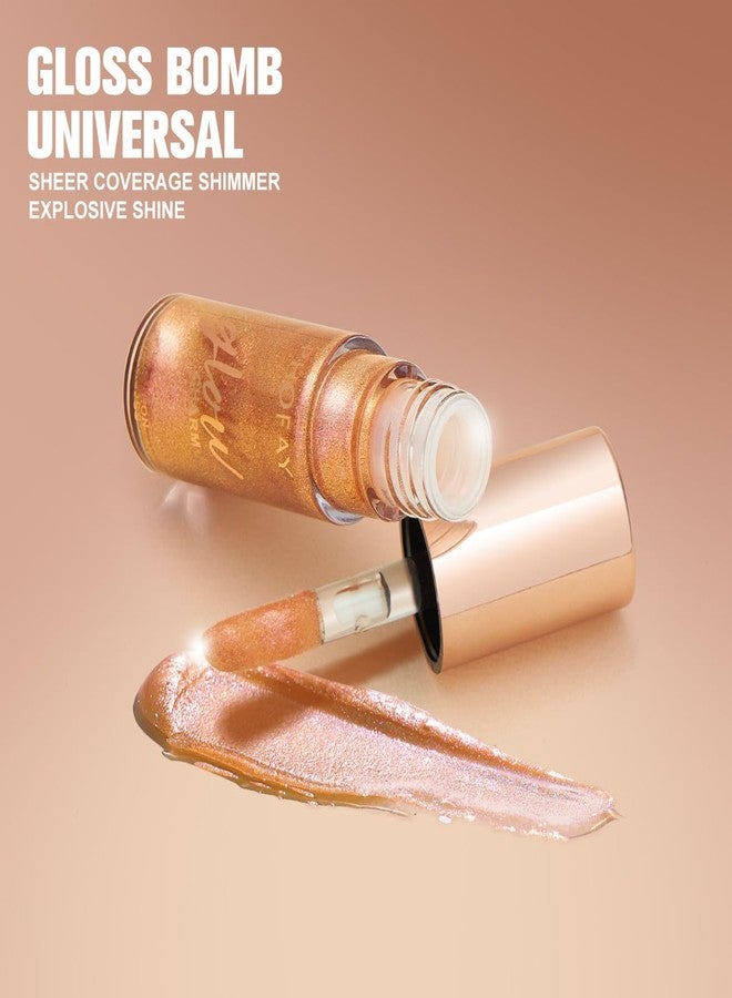 PHOFAY MAKE UP, Moisturizing, Intense Shine & Subtle Pearl Shimmer Lip Gloss, Ultra-Glossy Pearlescent Lip Gloss, Pink Adventure Vegan Formula, Oversized Brush for Eye-Catching 3D Glow - Image 5