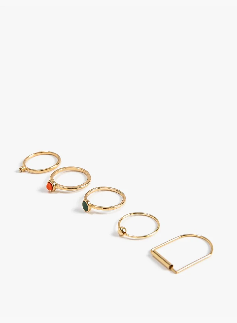KOTON Multicolored 5-Pack Ring