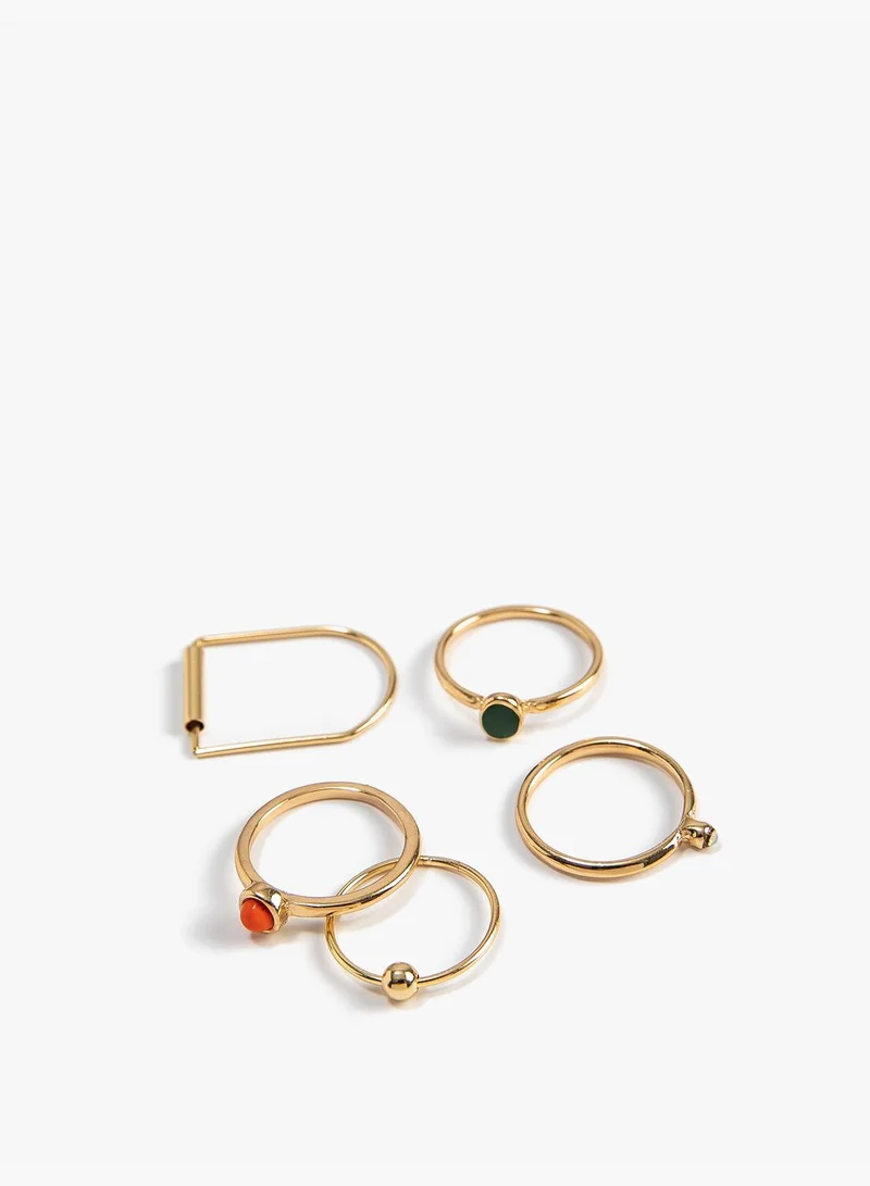 KOTON Multicolored 5-Pack Ring