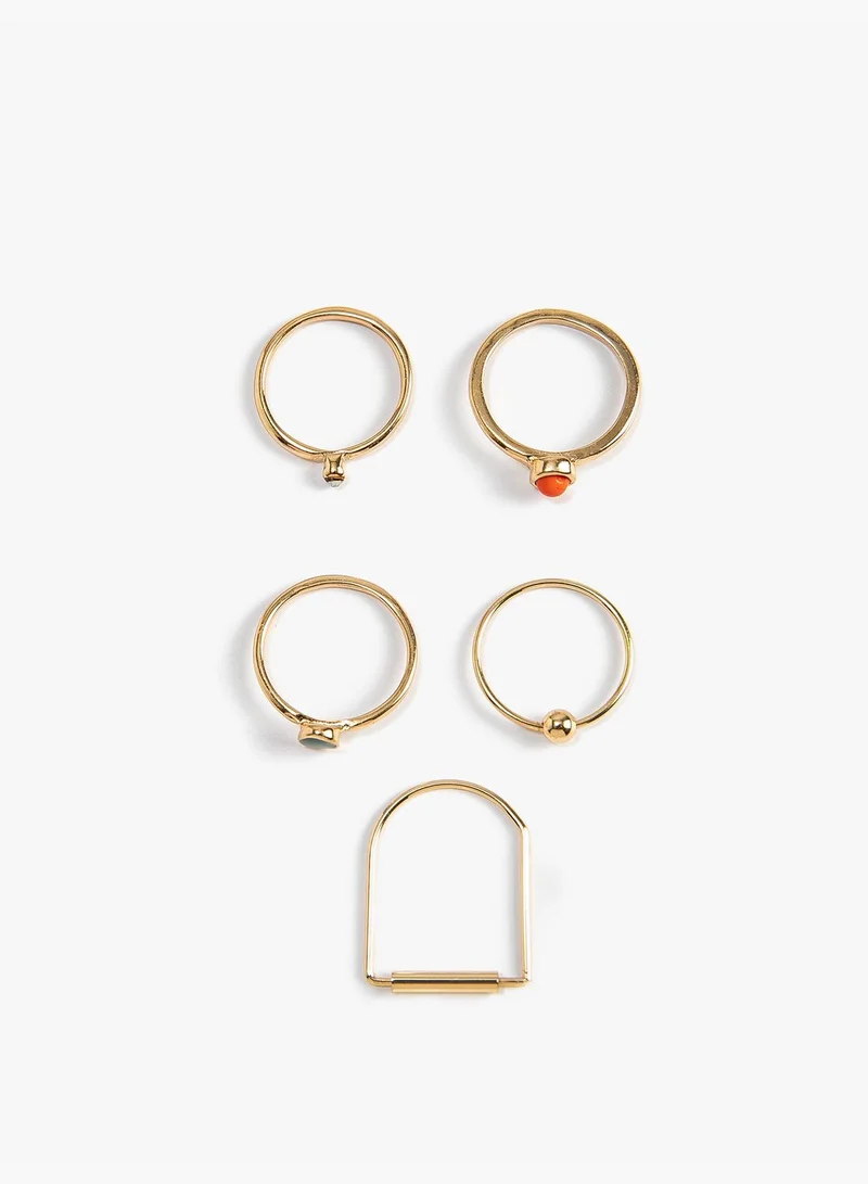 KOTON Multicolored 5-Pack Ring