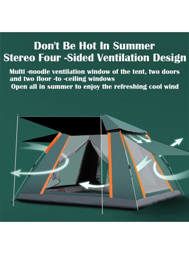 Cyber خيمة تخييم محمولة تلقائية قابلة للنفخ لشخصين إلى ثلاثة أشخاص | خيمة خارجية مقاومة للماء سهلة التركيب 215×215×145 سم للتنزه، الشاطئ والسفر - Image 2