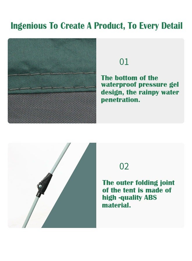 Cyber خيمة تخييم محمولة تلقائية قابلة للنفخ لشخصين إلى ثلاثة أشخاص | خيمة خارجية مقاومة للماء سهلة التركيب 215×215×145 سم للتنزه، الشاطئ والسفر - Image 5