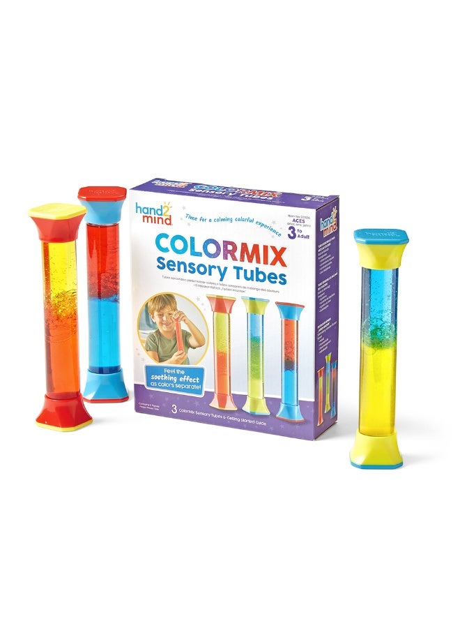 ليرننج ريسورسز مجموعة أنابيب ColorMix الحسية من Learning Resources، مكونة من 3 ألعاب بصرية مهدئة للتعلم الاجتماعي والعاطفي، للأعمار من 3 سنوات فما فوق - Image 3