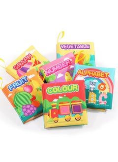 Generic 3d Baby Cloth Book Early Education Cognitive Toys English Shape Palm Book Enlightenment Sound Paper Children's Toy-Color:4-Page 8-side Shape Cloth Book 29g  - Image 4