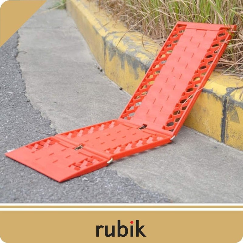 Rubik Anti-Skid Desert Sand Recovery Tracks Self Help Traction Aid Mat Tow Tracks Tyre Pulling Grip Foldable Car SUV 4X4 Escape Recovery Mat - Image 4