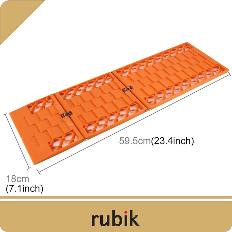 Rubik Anti-Skid Desert Sand Recovery Tracks Self Help Traction Aid Mat Tow Tracks Tyre Pulling Grip Foldable Car SUV 4X4 Escape Recovery Mat - Image 5