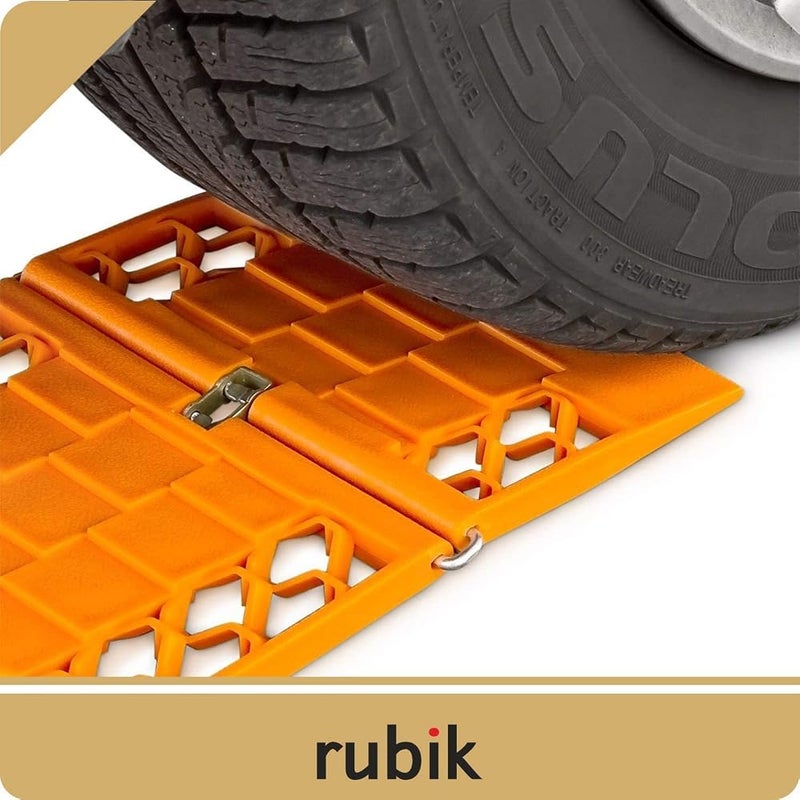 Rubik Anti-Skid Desert Sand Recovery Tracks Self Help Traction Aid Mat Tow Tracks Tyre Pulling Grip Foldable Car SUV 4X4 Escape Recovery Mat - Image 3